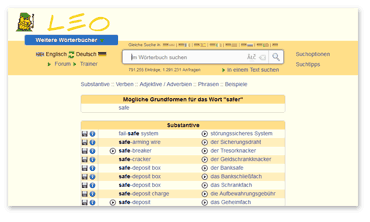 Übersetungen mit LEO