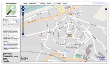 Kartenmaterial bei OpenStreetMap