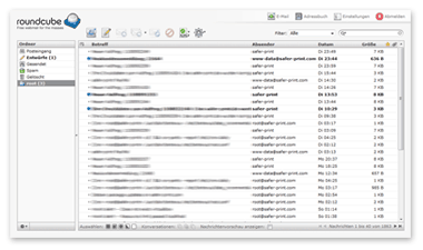 eMails lesen mit RoundCube