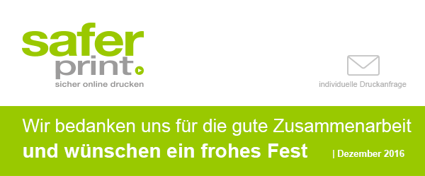 Newsletter Dezember 2016 / Wir bedanken uns für die gute Zusammenarbeit
und wünschen ein frohes Fest