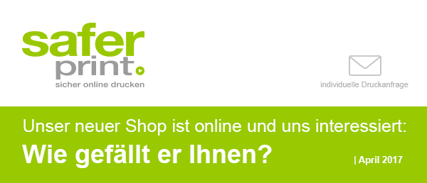 Newsletter April 2017 / Unser neuer Shop ist online und uns interessiert - Wie gefällt er Ihnen?