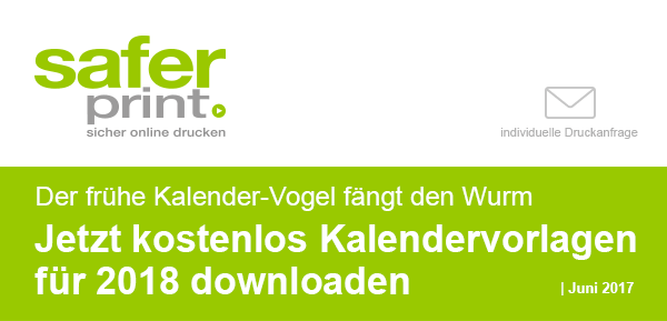 Newsletter Juni 2017 / Jetzt kostenlos Kalendervorlagen für 2018 downloaden