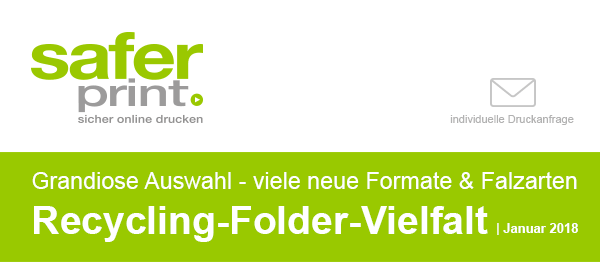 Newsletter Januar 2018 / Jetzt auch auf hochweißem 100% Recyclingpapier
Umweltfreundliche Blöcke