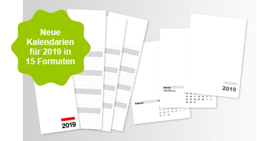 Neue Kalendarien für 2019