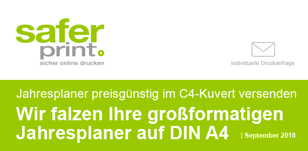 Newsletter September 2018 / Jahresplaner gefalzt auf A4