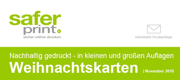 Newsletter November 2018 / Nachhaltig gedruckt - in kleinen und großen Auflagen | Weihnachtskarten