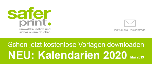 Newsletter Mai 2019 / Schon jetzt kostenlose Vorlagen downloaden / NEU: Kalendarien 2020