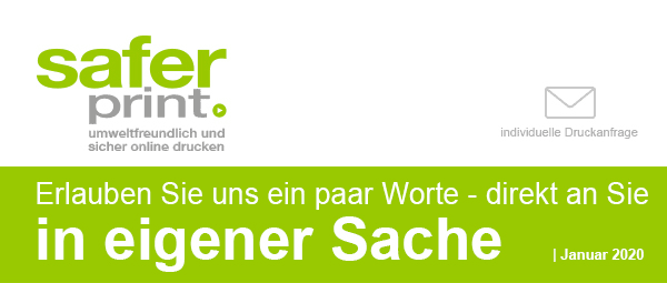 Newsletter Januar 2020-2 / Erlauben Sie uns in paar Worte - direkt an Sie in eigener Sache