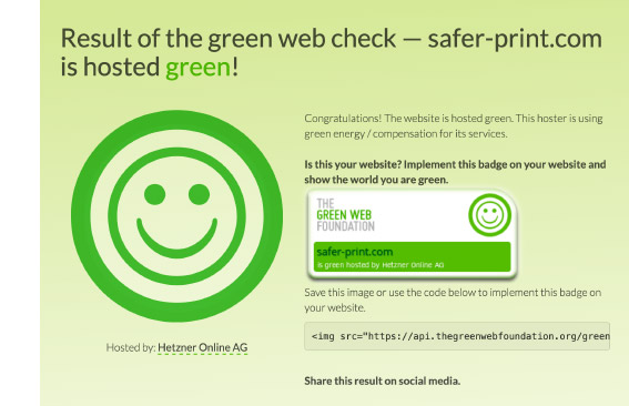 www.safer-print.com is hosted green!