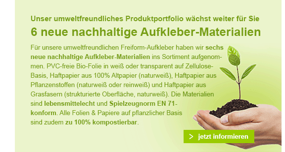 6 neue nachhaltige Aufkleber-Materialien