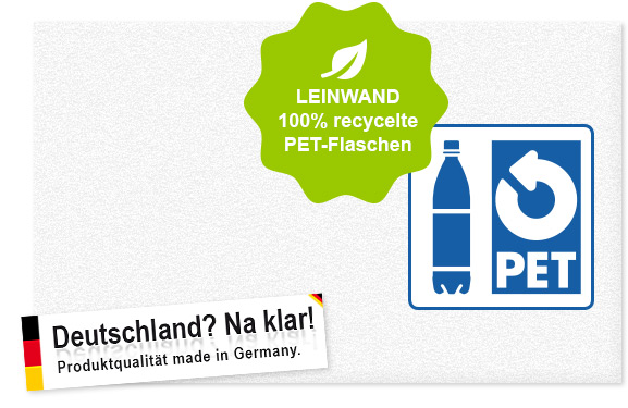 Leinwand 100% recycelte PET-Flaschen