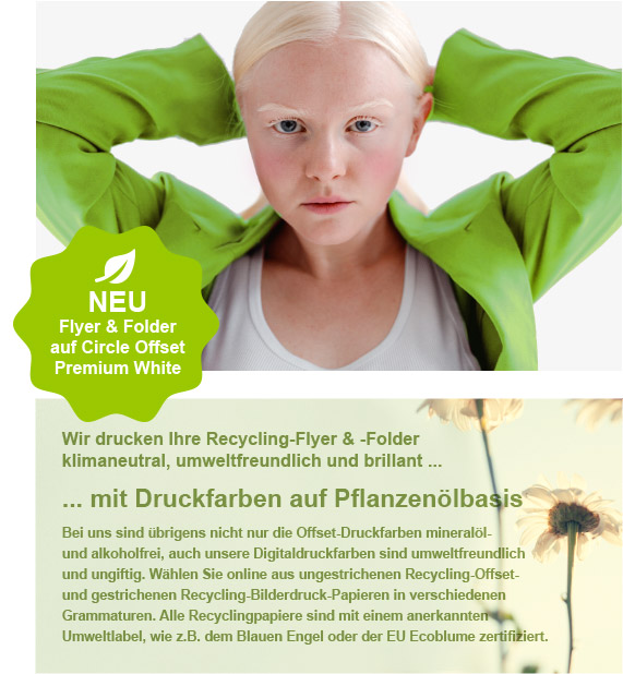 Flyer und Folder auf Circle Offset Premium White